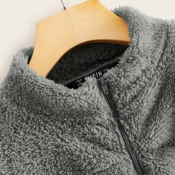 Drawstring Teddy Sweatshirt - Picture 3 of 4